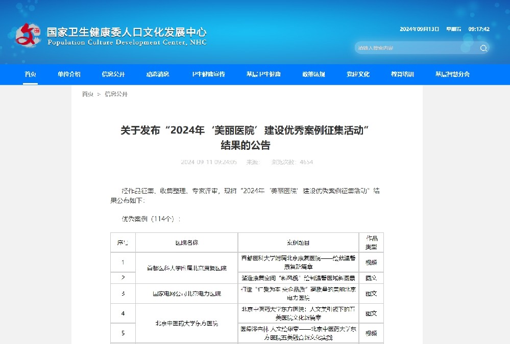 【喜報】忠縣人民醫(yī)院獲評國家衛(wèi)生健康委人口文化發(fā)展中心“2024年‘美麗醫(yī)院’建設(shè)優(yōu)秀案例